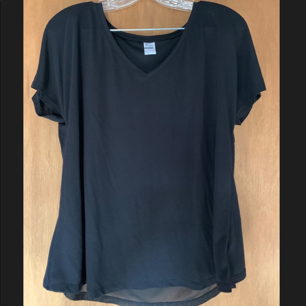 Mesh Back Black Athletic Top - women’s medium
